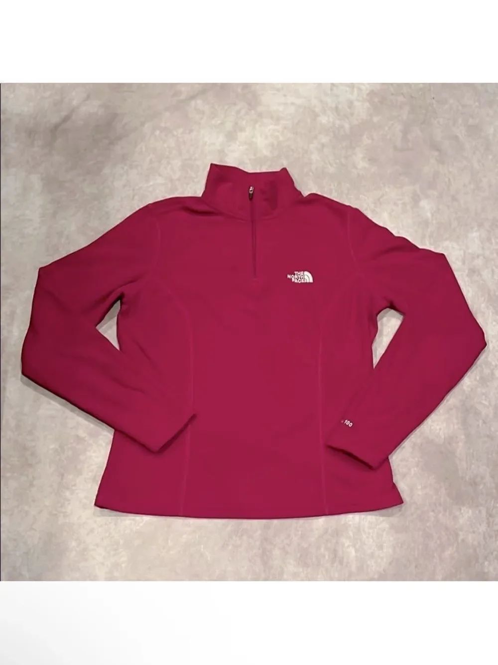 North Face fleece 1/4 zip long sleeve pullover sweatshirt top size small